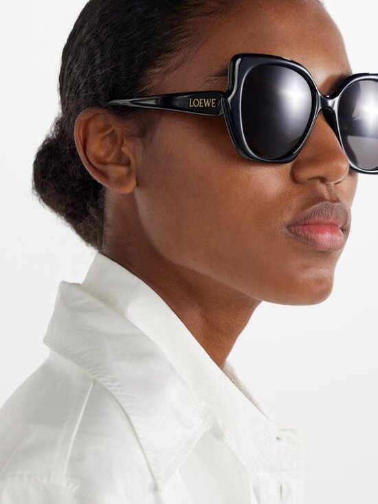 Loewe LW40133I 25A Butterfly Sunglasses – Ivory\\Smoke